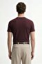Burgundy Cotton Men's T-Shirt - 5