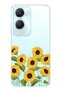 Vivo Y18 Compatible Sunflower Patterned Transparent Phone Case