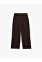 Wide-Legged Fabric Trousers with Belted Lacing and Pocket Detail - 5