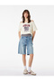 Modal Blended Comfort Fit Off-Shoulder Short Sleeve Athlete's T-Shirt Cropped - 2