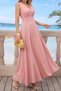Women's Strappy V-Neck Long Imported Dress with Waist Corset Detail Crepe - 3