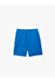 Textured Cotton Shorts with Pockets and Elastic Waist - 4