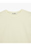 Regular Fit Short Sleeve Crew Neck Asymmetrical Lace Detailed T-Shirt - 6
