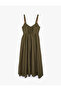 Modal Midi Dress with V-Neck Pockets and Adjustable Straps - 6