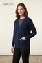 Women's V-Neck Buttoned Knitwear Mother Cardigan - 2