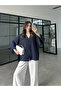 Button Detailed Oversize Shirt Blouse