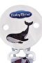 Unisex White Animal Printed Fabric Pacifier Strap - 2
