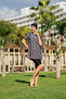 Women's Floral Quick-Drying Stretchy Short Sleeve Shorts Swimsuit