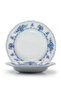 Neos Anthiros - Blue Patterned Soup and Pasta Deep Plate 24 cm – European Production Imported Porcelain - 2
