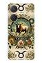 Vivo Y27 Compatible Zodiac Sign Taurus Patterned Transparent Phone Case