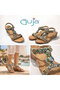 26Y226 Women's Stoned Filled Sole Comfort Sandals - 7
