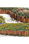 FFD Decorative Wooden Garden fence Interlocking Border Panels Garden Edging Landscape Picket Border - 3