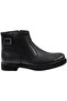 Men's Black Genuine Leather Fur-Trimmed Casual Daily Rubber Buckled Zippered Comfortable Winter Boots Shoes - 6