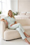 Short Sleeve Buttoned 100% Cotton Cotton Piece Women's Pajama Set - 2