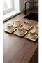 Majestic Line Series - Square 6-Person Coffee Set with Linear and Floral Details - 2