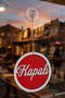 لافتة حديثة مكتوبة بخط اليد بثلاث طبقات - مفتوحة/مغلقة - باللون الأحمر - 8