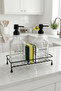 Black Square Metal 2-Piece Liquid Soap Dispenser Stand 250 ml 500 ml Compatible with 2 Glass Bottles - 4