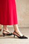 Women's Paris Thin Heeled Shoes - Black-Patent Leather - 4