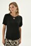 21508 Women's Pants Suit with Lace Collar - 2