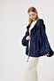 6225 - Stylish, Comfortable, Loose-Fitting, Zippered, Long Balloon Sleeve, Hooded, Slim Denim Jacket - 2