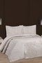 Deluxe Mari̇lla Pillowed Pique Set Bedspread (Beige)