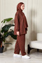 Women's Hijab Set with Stones, Large Size - 5