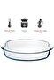 Oval Glass Oven Dish, 2.9 L, Borosilicate Bakeware for Baking and Roasting, Microwave and Dishwasher Safe - 4