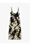 Embroidered Floral Black Women's Dress 6Sak80053Ew - 4