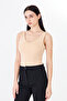 Black Basic Strappy Bodysuit for Women – Stretchy Fabric with Snap Fasteners, Casual & Stylish Combination - 2