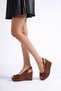Juliet; Bitter Brown Color, 9 cm Padded Heel Shoes (Narrow Fit, Please Read the Product Description) - 3
