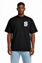 Unisex Women's Men's S Logo Stussy Front Printed Oversize Thick Fabric Relaxed Fit Cotton T-Shirt