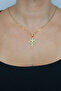 Polar Star Pointed Zircon Stone Gold Steel Necklace - 2