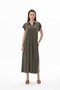 21635 Women's Shirt Collar Long Dress