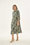 21483 Women's Buttoned Long Dress - 3
