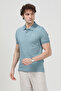 Men's 3-Pack Light Blue-Red-Blue Regular Fit 100% Cotton Pique Polo Collar T-Shirt - 4