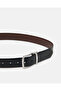 Men Black And Brown Belt With Twist Buckle - 2