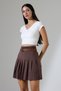 Pleated Belt Li Knit Skirt – Elastic Waistband, Corded Fabric , Soft-Textured , Gift Product - 6