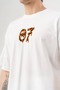 Wildcode Leopard Patterned Embroidery Detailed Crew Neck Oversize T-Shirt - 3