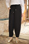 Black Elastic Waist Shalwar Cut Trousers