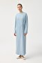 Modal Cupra Asymmetrical Knot Detailed Dress Light Blue