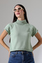 Turtleneck Short Sleeve Knitwear Sweater Women's Slim Fit Soft Textured Stylish Casual Sweater - 8