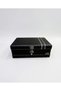 Mirrored Leather Makeup-Shaving Box with Knob