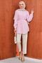 Pink Waist-Tie Buttoned Shirt - 2