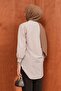 Mink Buttoned Striped Shirt with Stone Detail - 5