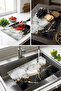 Glass Cutting Board and Presentation Table 4mm Tempered Black White Gold Marble Look 30X40 - 3