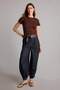 Slim Fit Crew Neck Ribbed Camisole Short Sleeve T-Shirt H5768Ax26Sp - 2