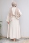 Stone Hidden Button Waist Belted Shirt Skirt Set - 5