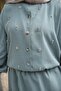 Çağla Sleeveless and Waist Elasticized Stoned Jacket and Skirt Set - 4