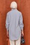 Anthracite Buttoned Striped Shirt with Stone Detail - 5