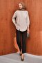 Mink Buttoned Striped Shirt with Stone Detail - 4